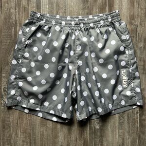 Nike Men's Gray Polka Dot Athletic Shorts